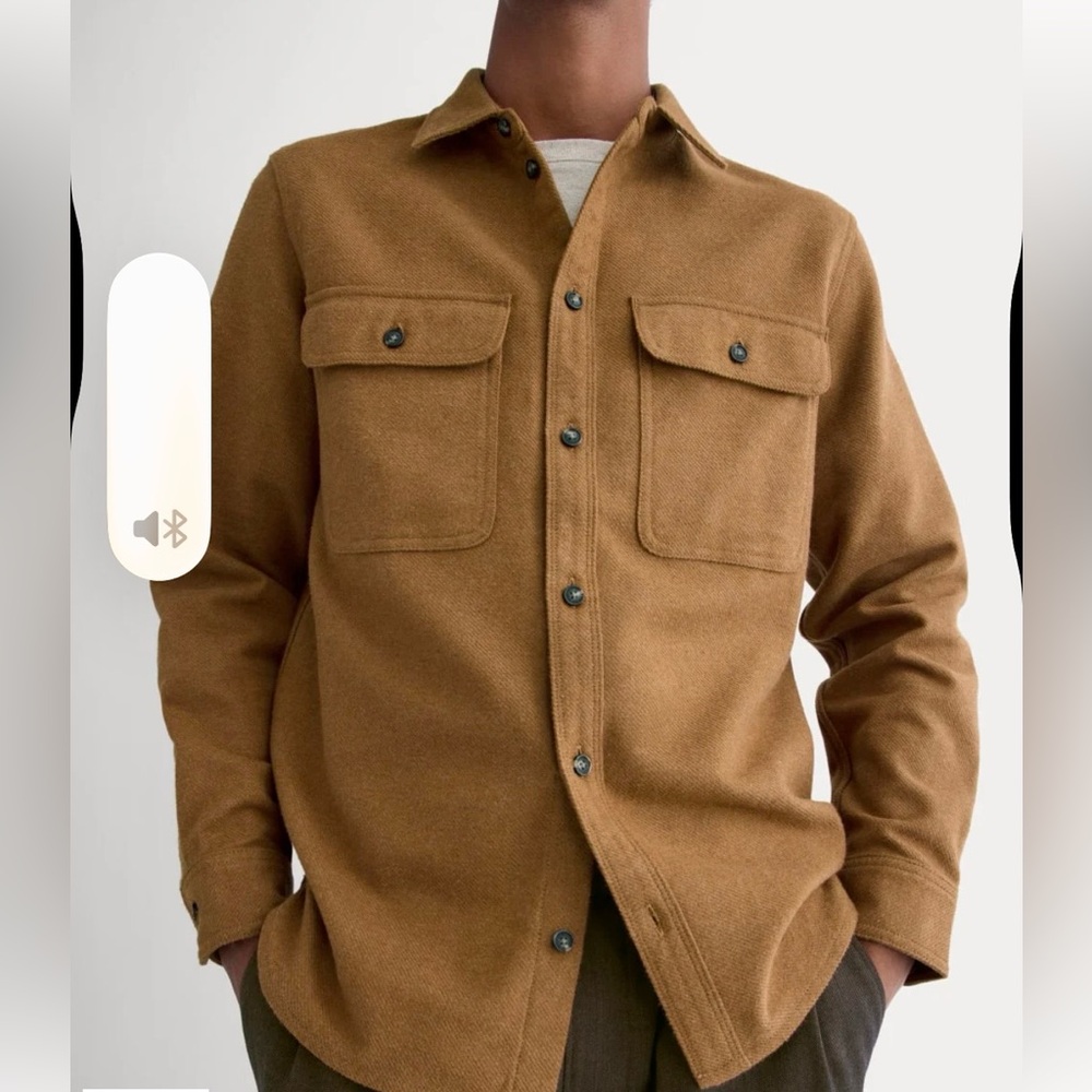 EVERLANE: Men’s Heavyweight Overshirt, Toffee, size M